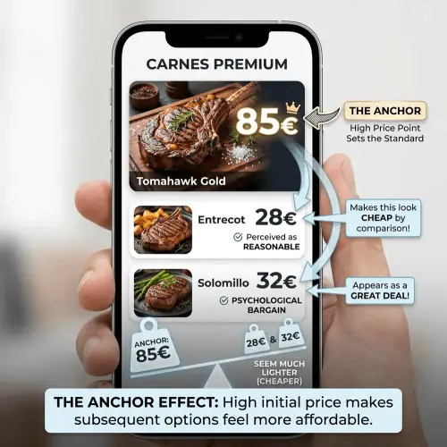 Visual Anchor Effect in Digital Menu