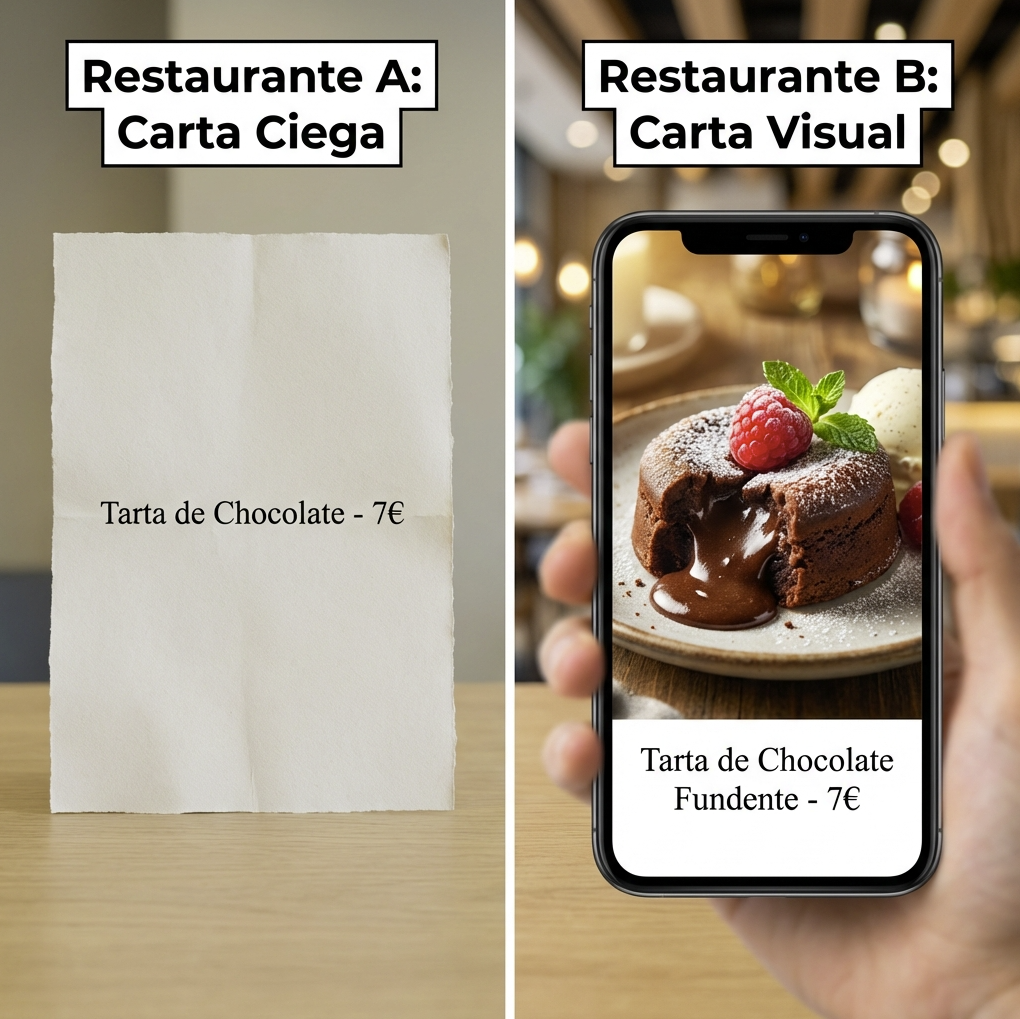 Comparación Carta Ciega vs Carta Visual